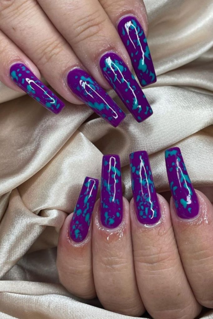 Unbelievable Collections Of summer nails purple JPG