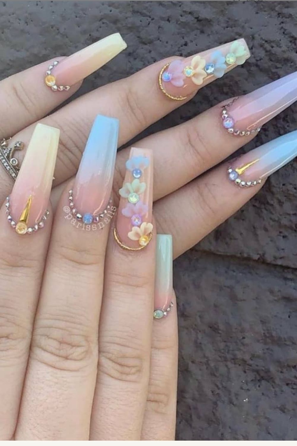 Acrylic Glitter coffin nails designs for Summer 2021!