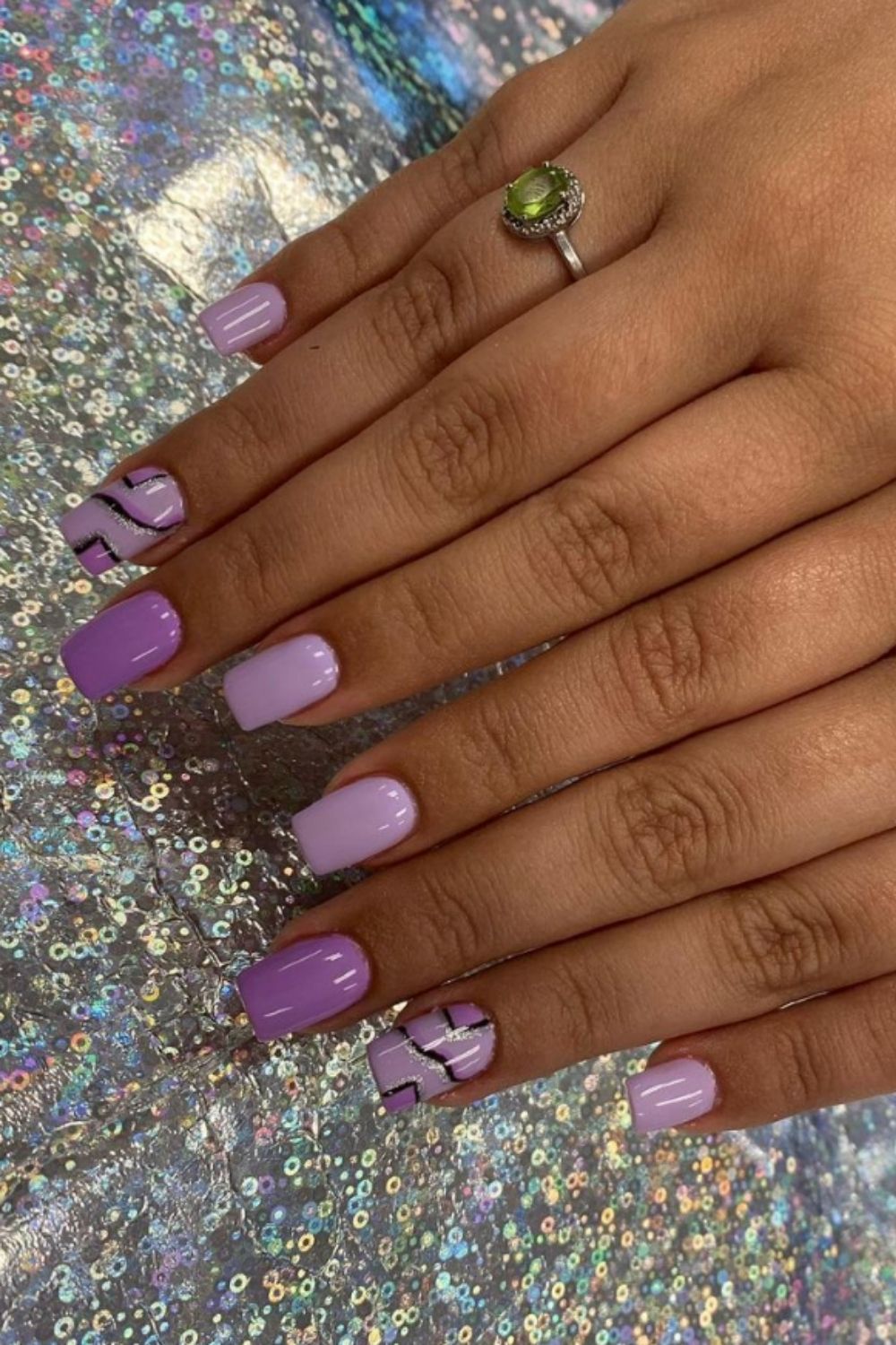  Purple nails for summer nail colors become a hit in the summer holiday.