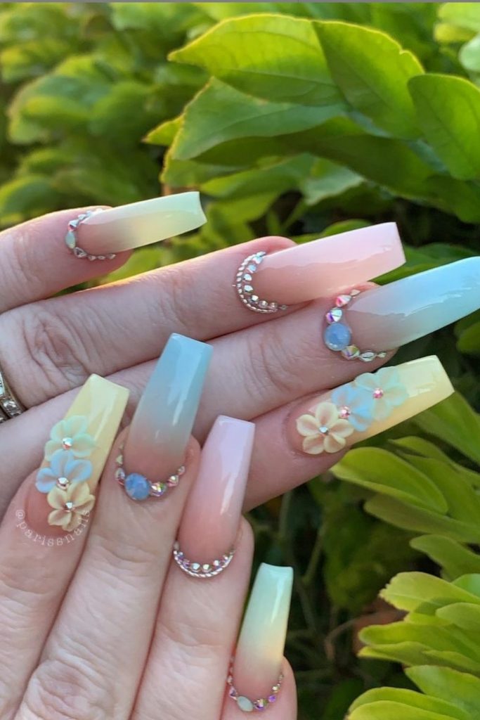 39 Best gel coffin nails design 2021 for Summer nails  to try!