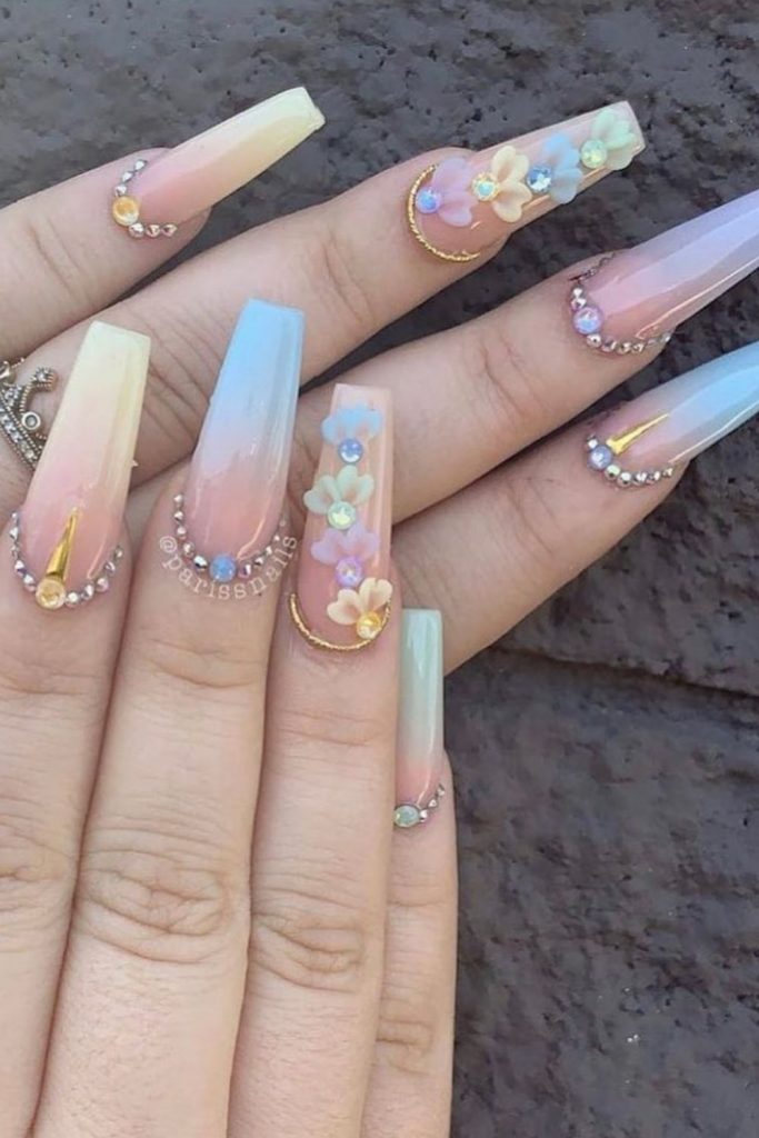 39 Best gel coffin nails design 2021 for Summer nails  to try!