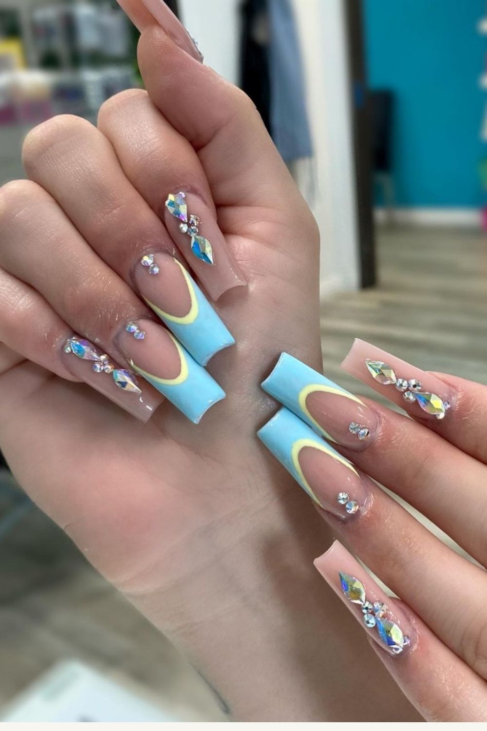 Acrylic Glitter coffin nails designs for Summer 2021!