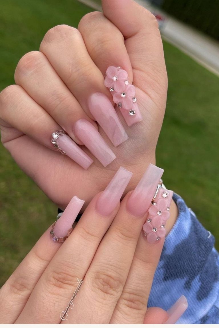 42 Acrylic Glitter coffin nails designs for Summer 2021!