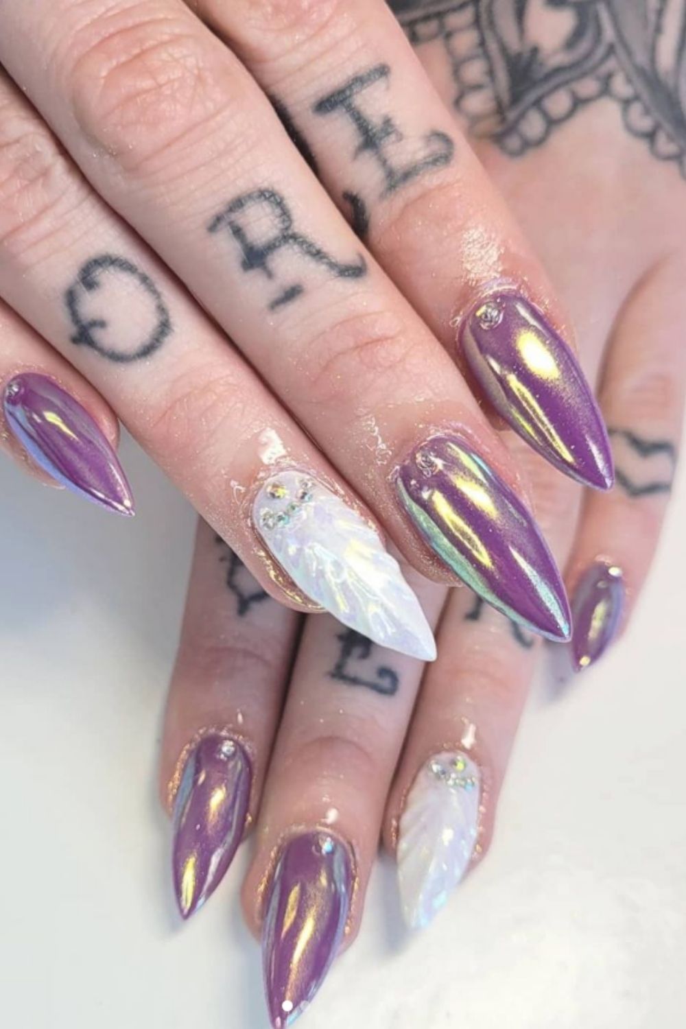  Purple nails for summer nail colors become a hit in the summer holiday.