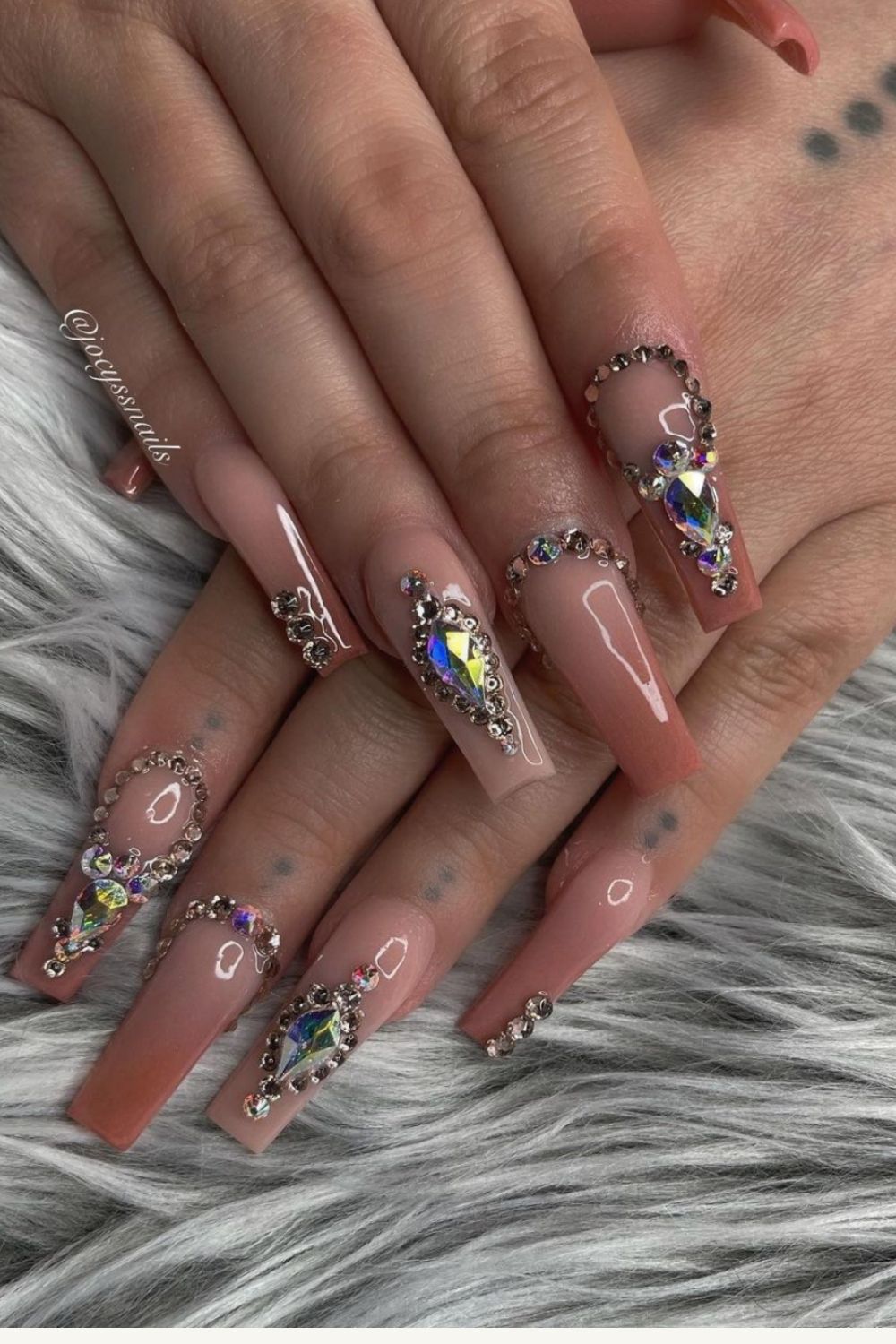 Acrylic Glitter coffin nails designs for Summer 2021!