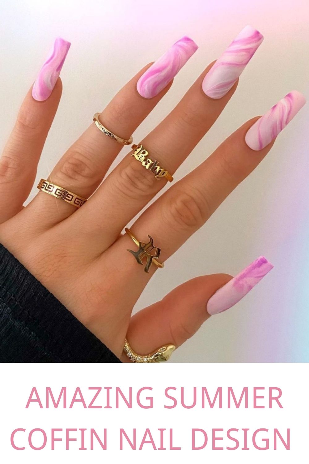 Awesome Summer Coffin Nails You'll Want To Try 2021!