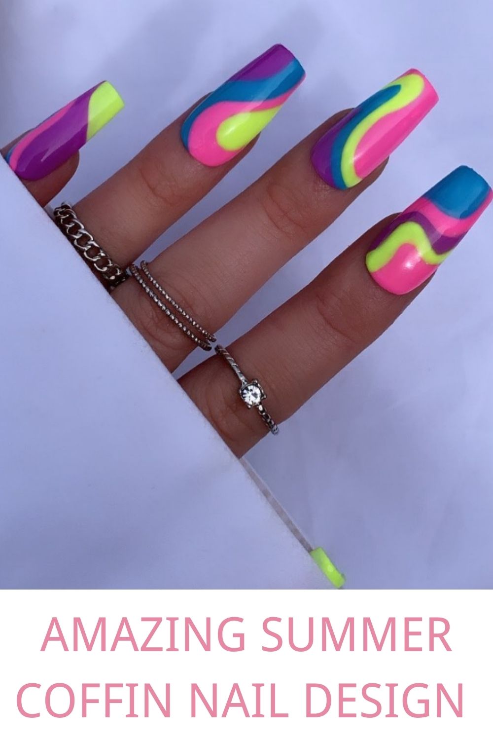 Awesome Summer Coffin Nails You'll Want To Try 2021!