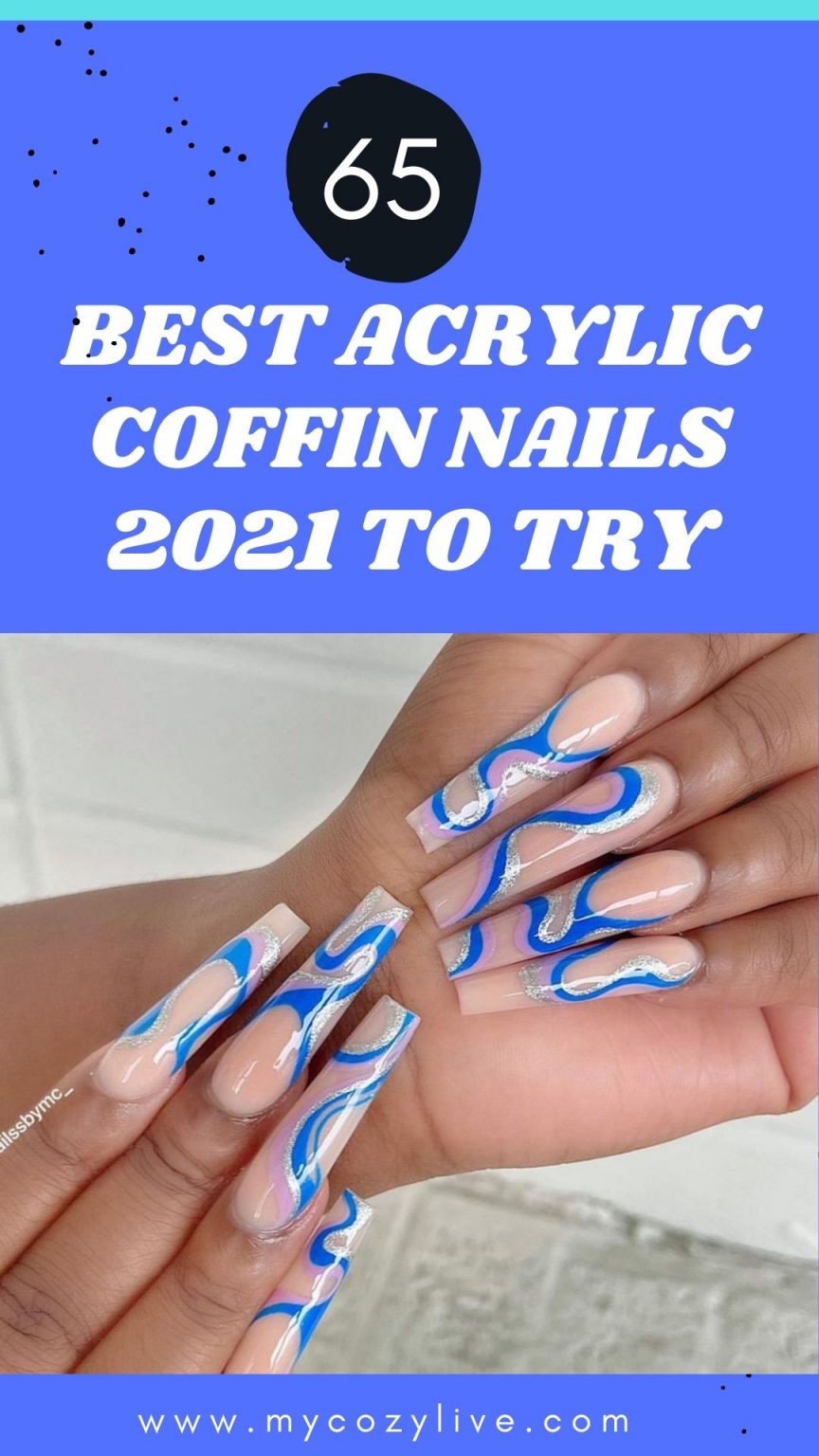 65+ Colored acrylic coffin nails for Summer and Fall 2021!