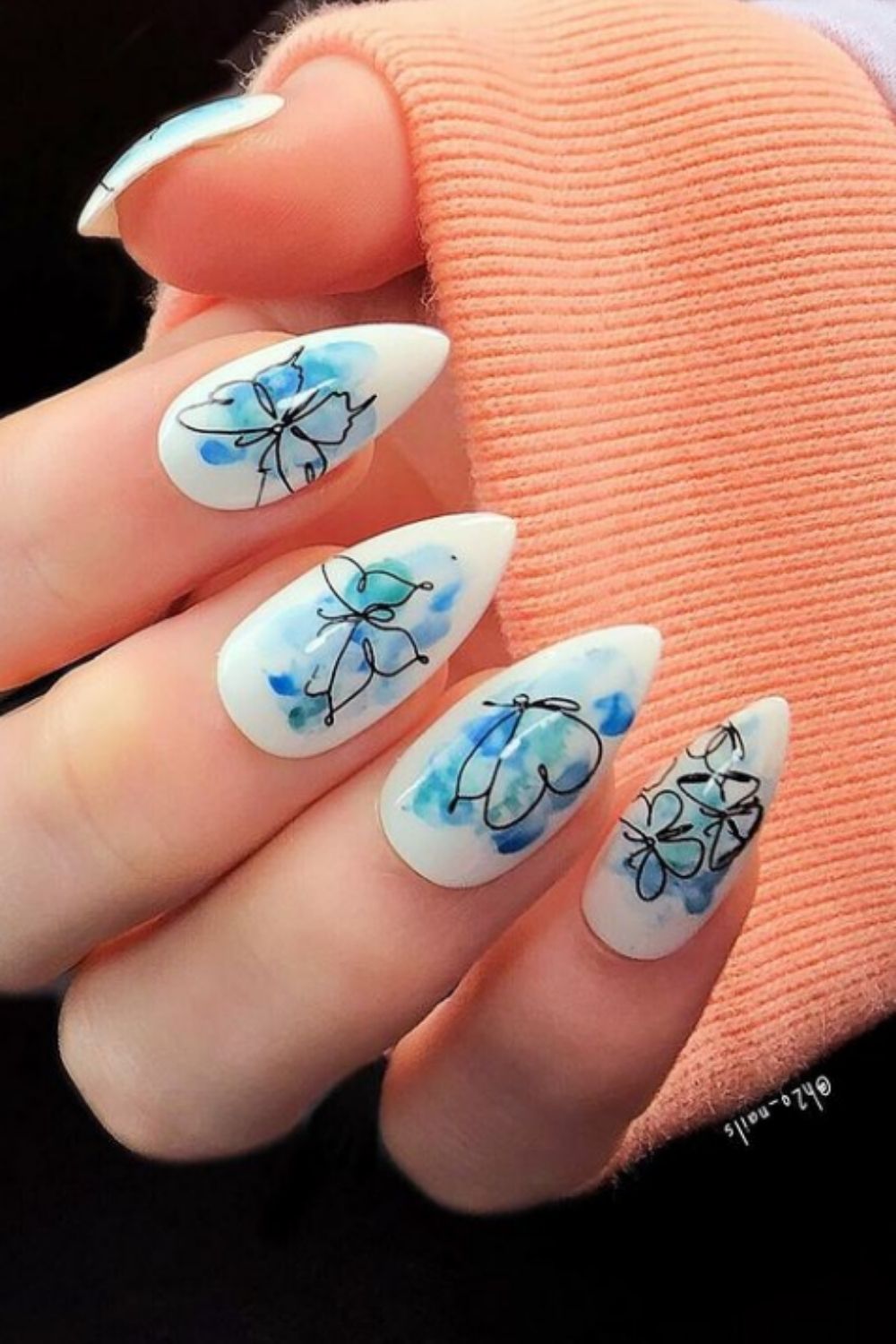 Butterfly nails | best acrylic nails art design for 2021