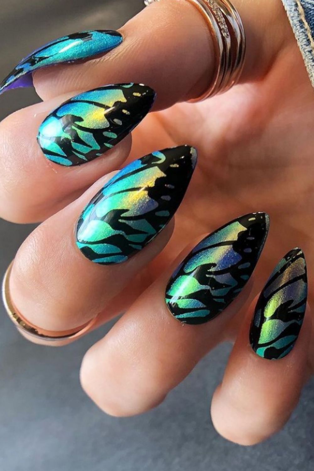 Butterfly nails | best acrylic nails art design for 2021