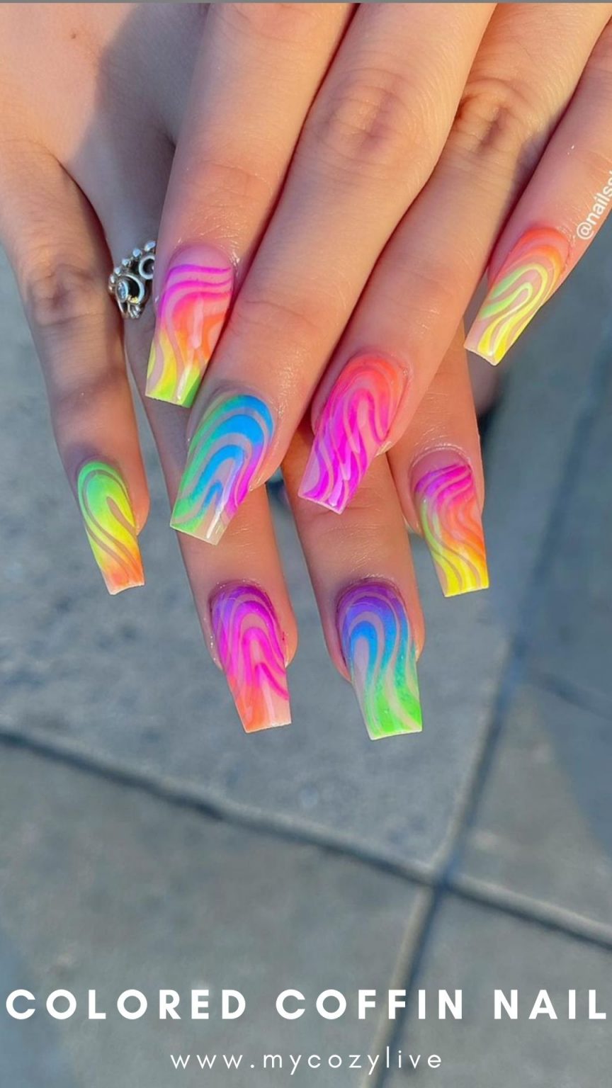 65+ Colored acrylic coffin nails for Summer and Fall 2021! - Page 21 of ...