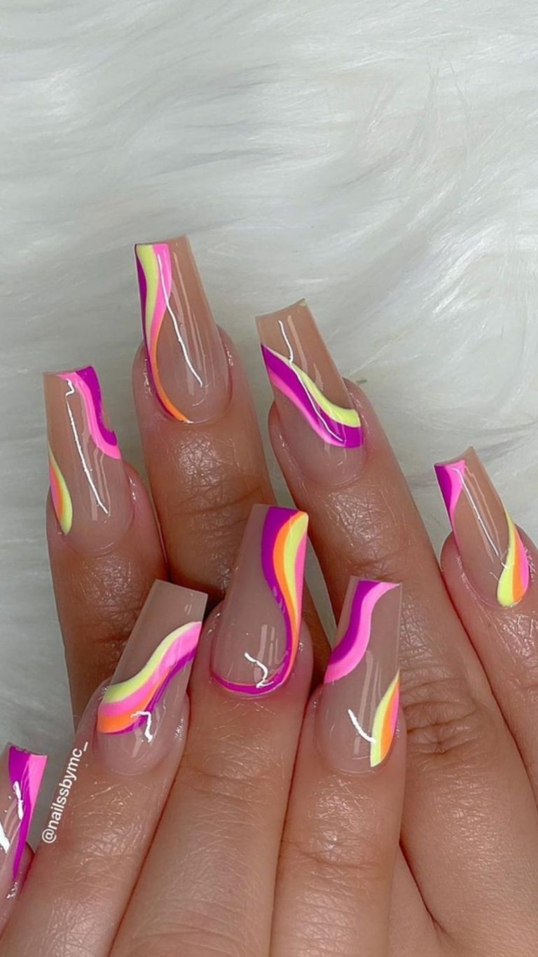 65+ Colored acrylic coffin nails for Summer and Fall 2021! - Page 26 of