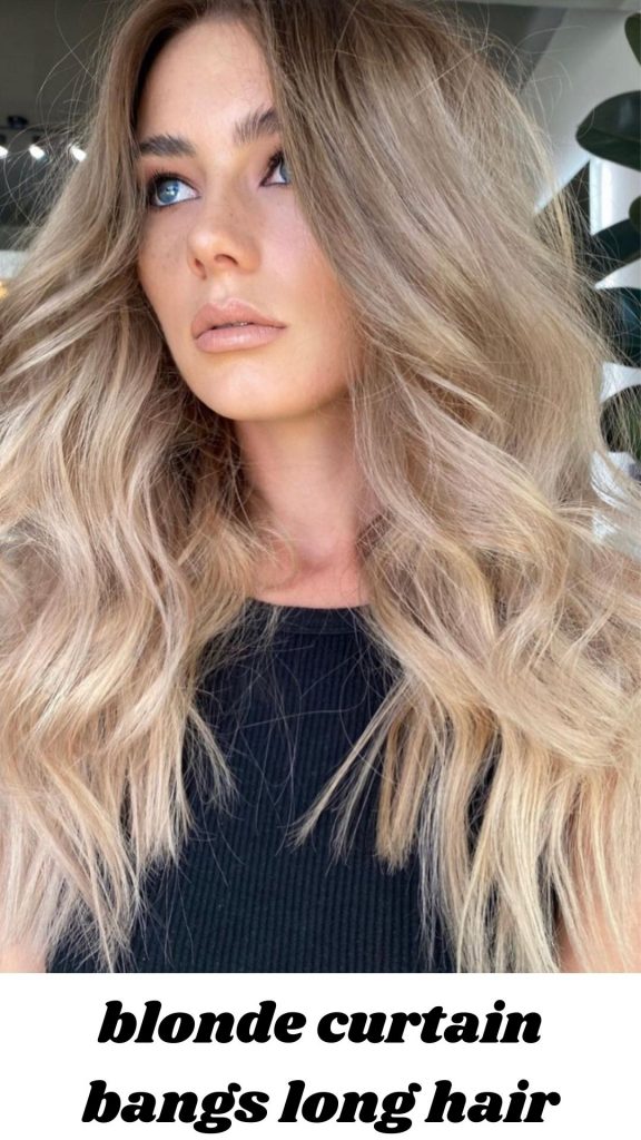 19 Flattering Long Hair Curtain Bangs Hairstyle To Wear 2021 