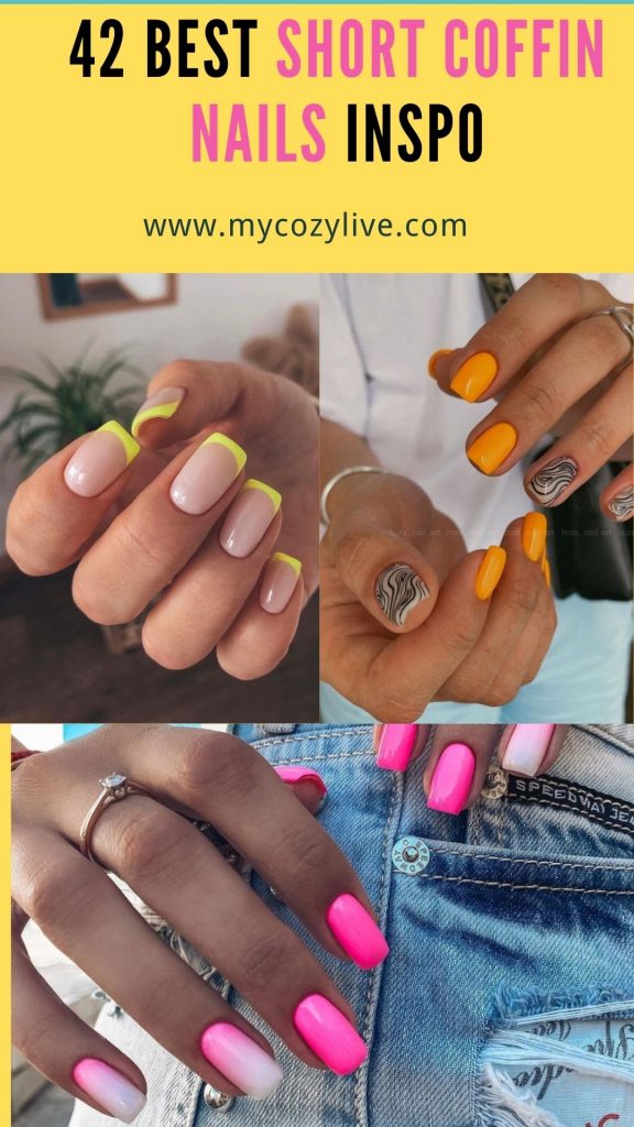 Short square acrylic nails design to rock your Fall days 2021