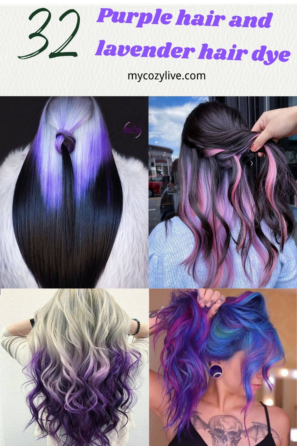 32 Best purple hair color for dark hair to copy ASAP 2021