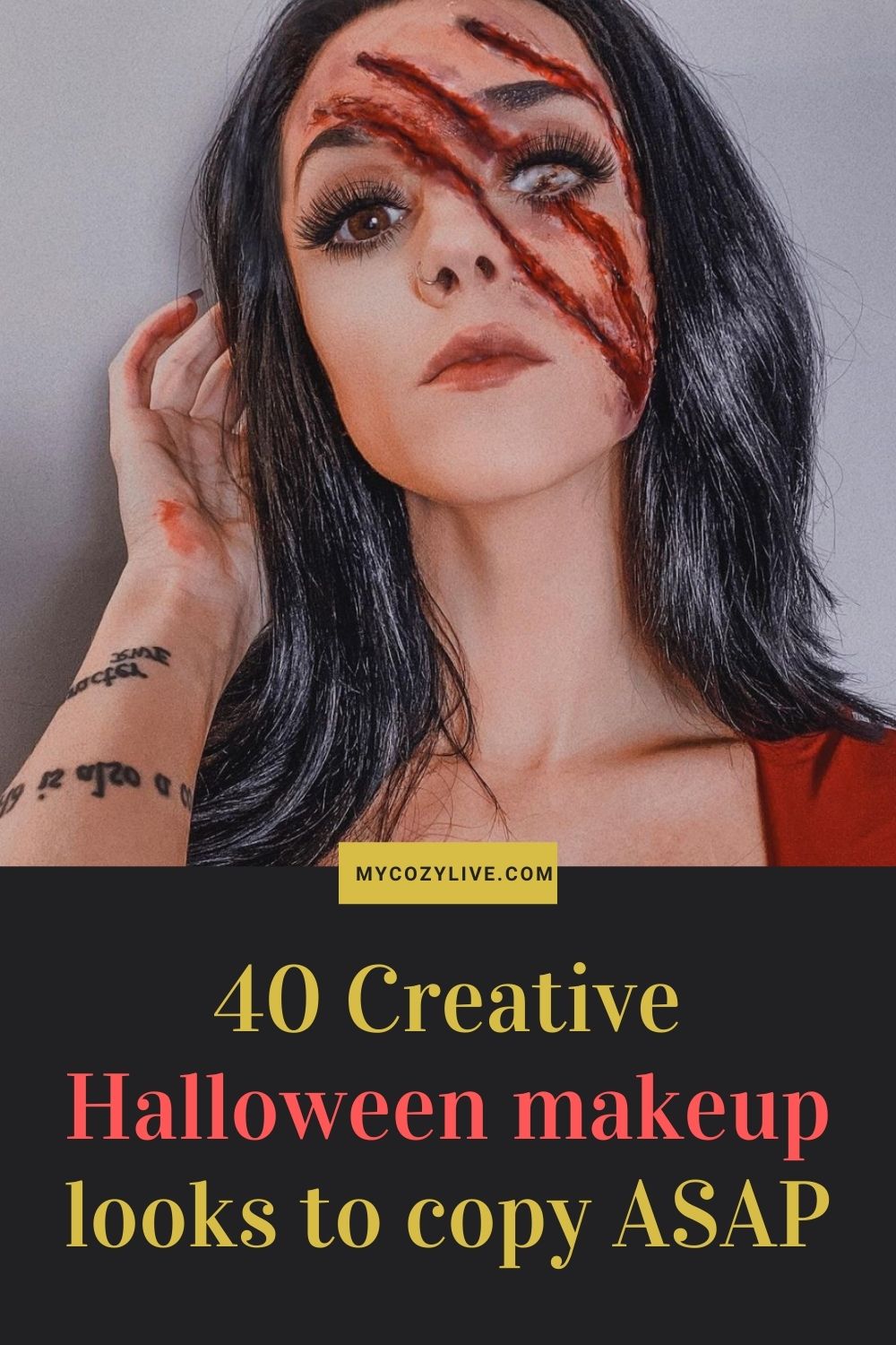 40 Creative Bloody Halloween makeup looks For Halloween party