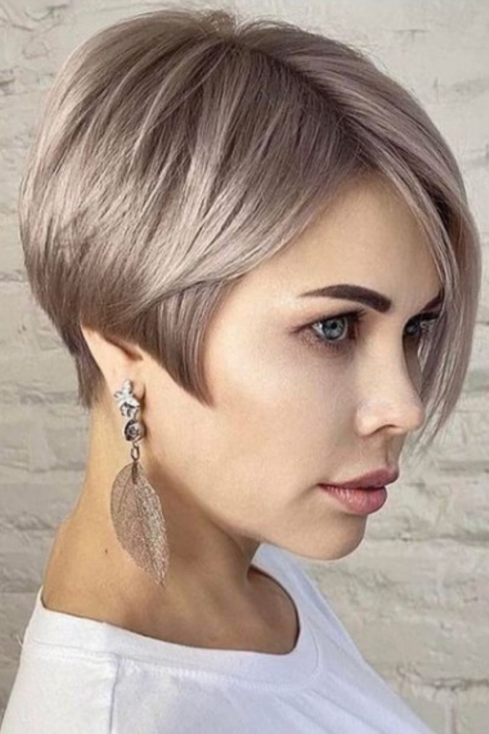 Blonde Asymmetrical Pixie Haircut