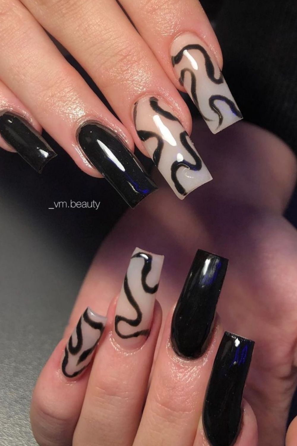 45 Top Homecoming nails with black nails 2021 to try