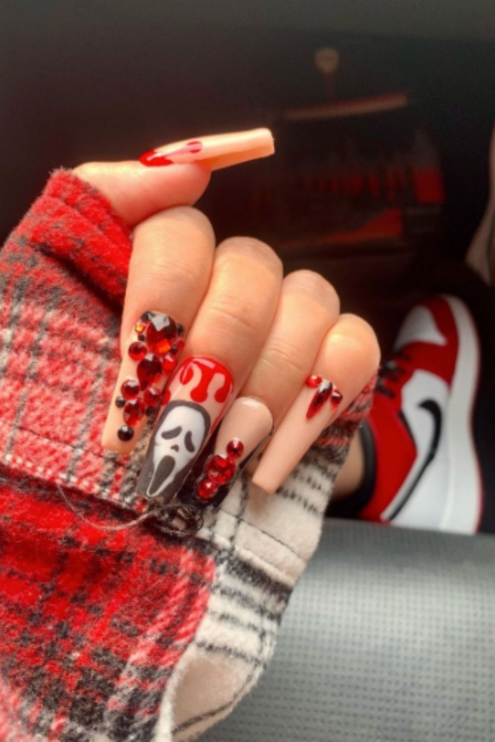 Ghost Nail Design For Halloween Nail