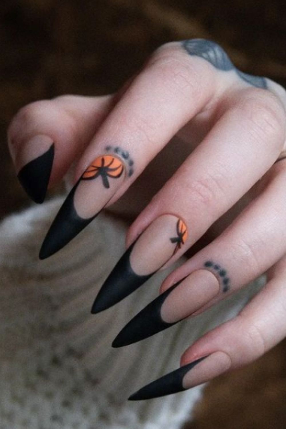 Pumpkin Nails For Halloween 