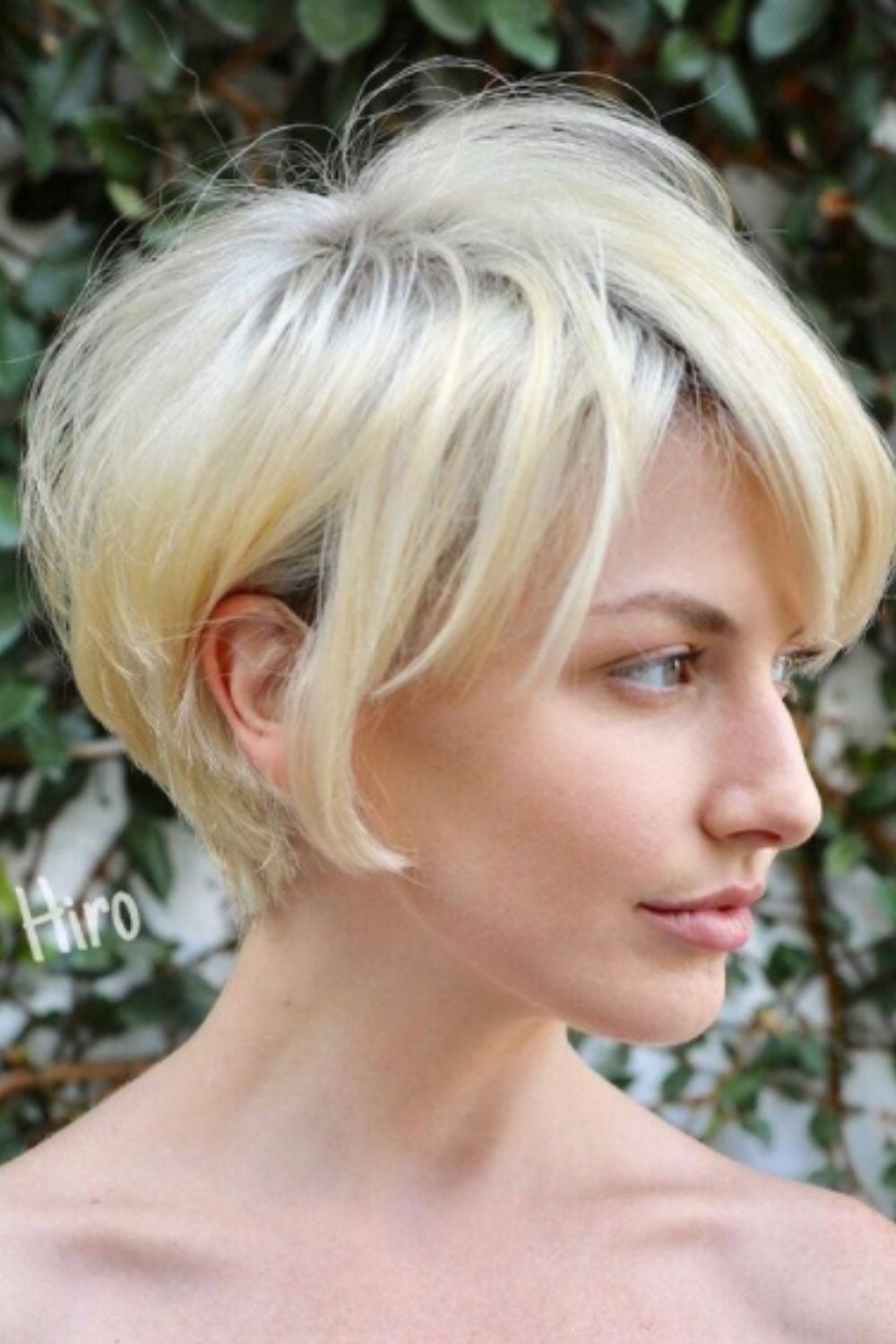 Blonde Asymmetrical Pixie Haircut