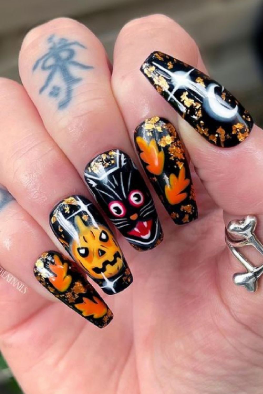 Long Nail ideas For Halloween