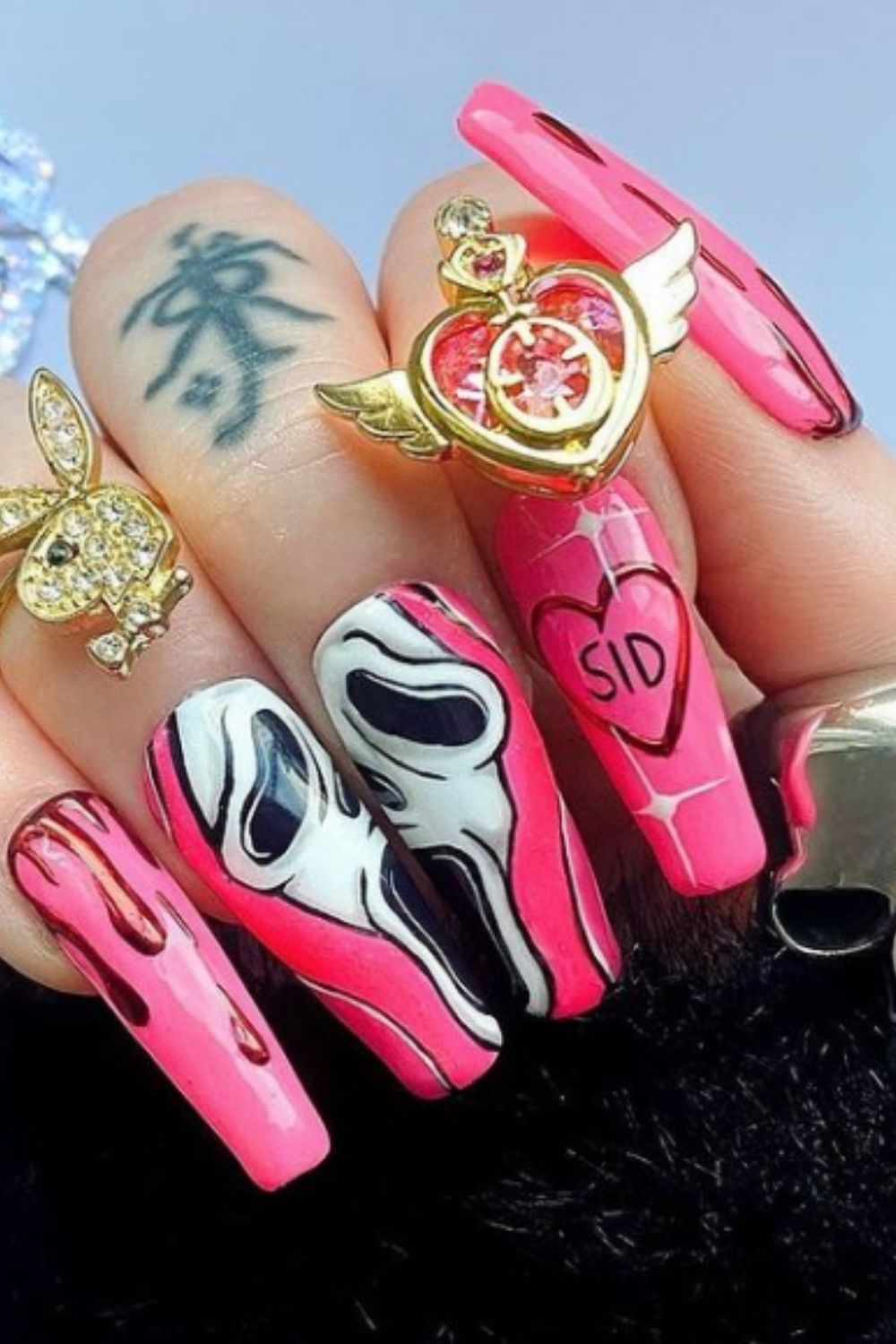 Long Nail ideas For Halloween