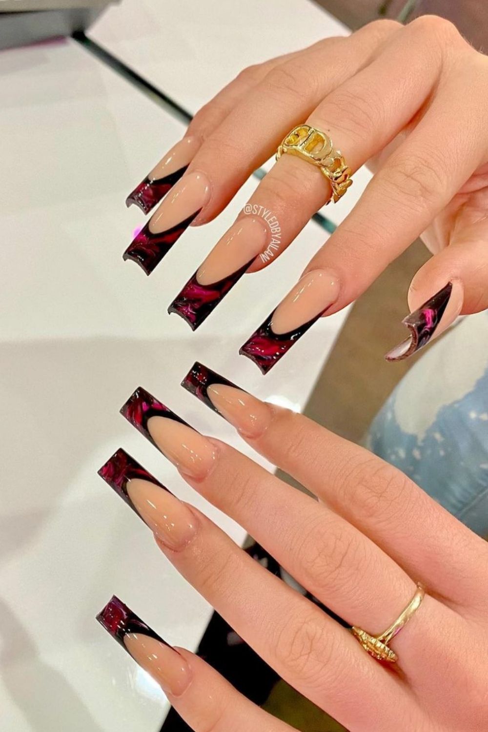 45 Top Homecoming nails with black nails 2021 to try