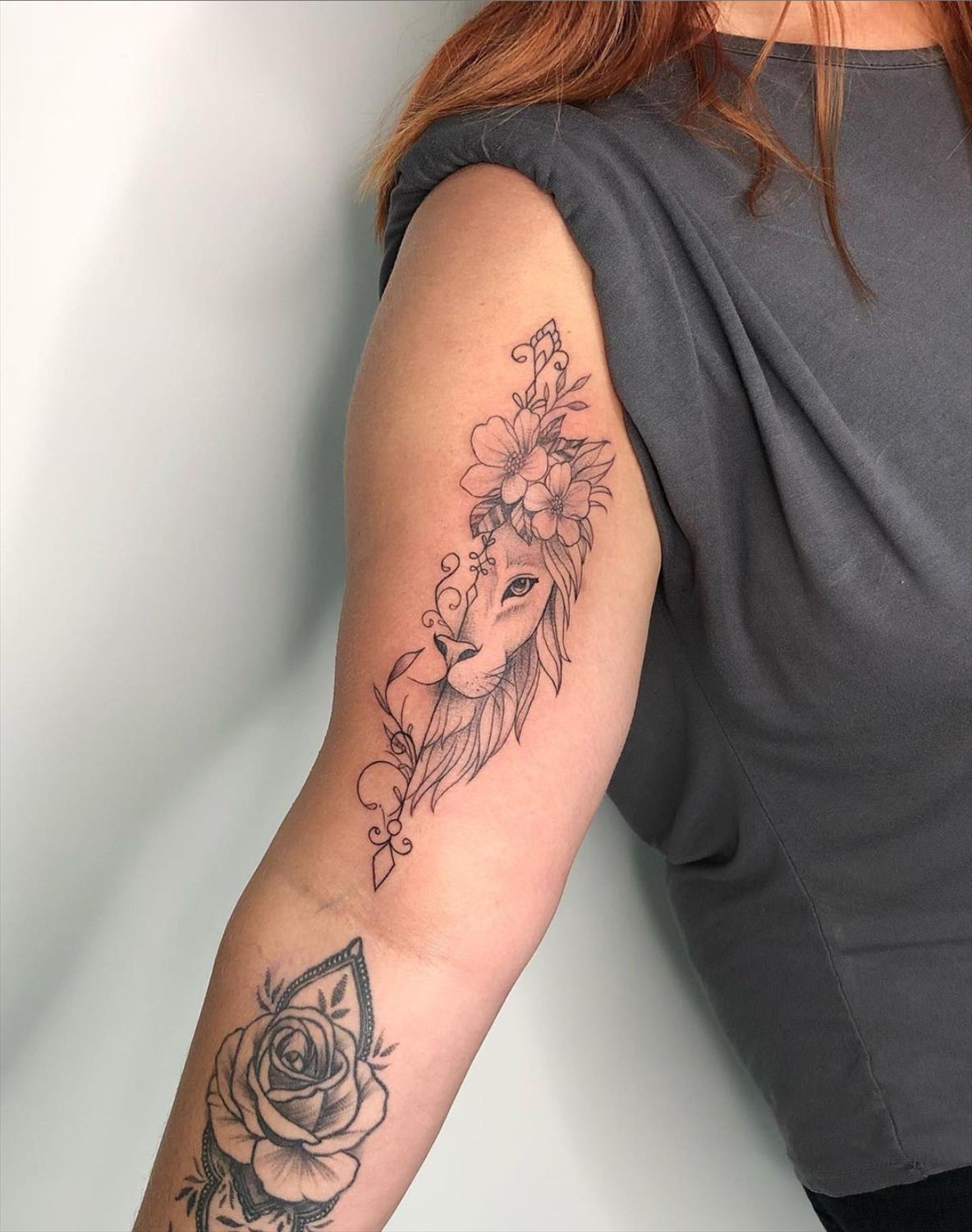 27 Powerful lion tattoo for women with meanings and inspiration