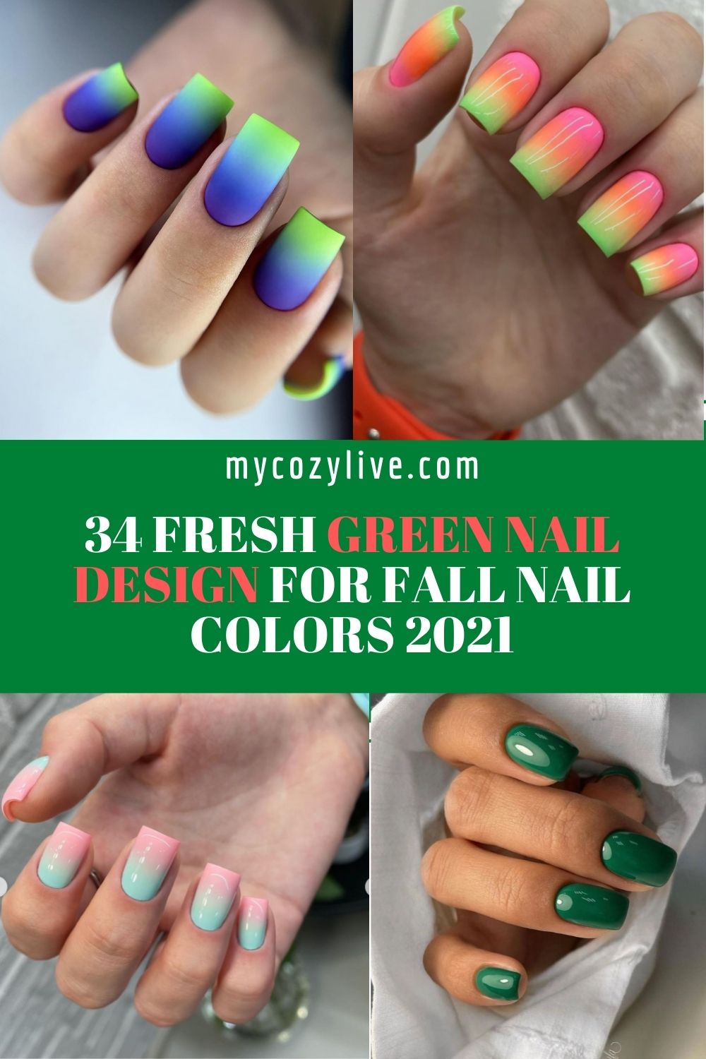 34 Unique Green Acrylic Nails Ideas 2021 Perfect To Copy Now