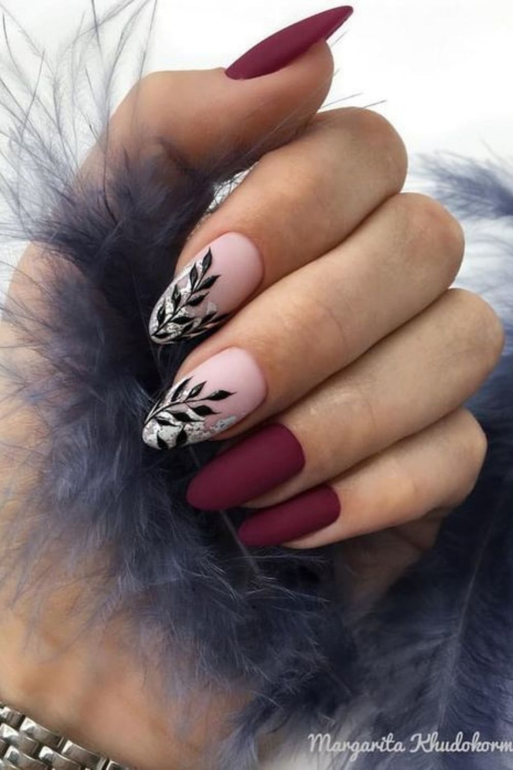 Burgundy nails design | Best winter nail colors 2021 to try