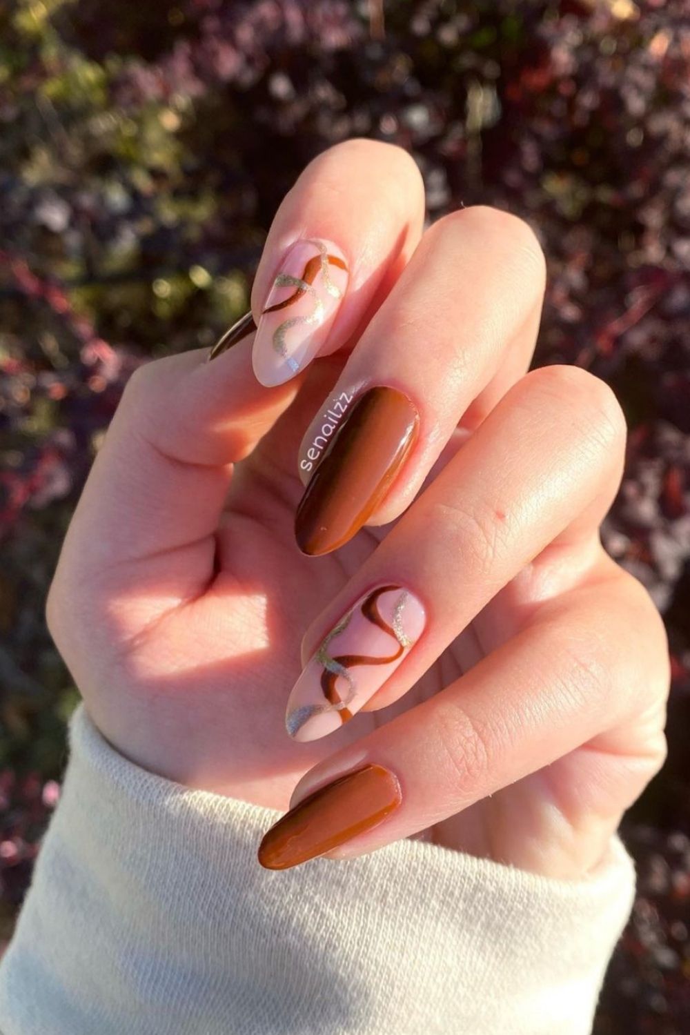 Best Brown nails design ideas for Short Fall nail colors 2021