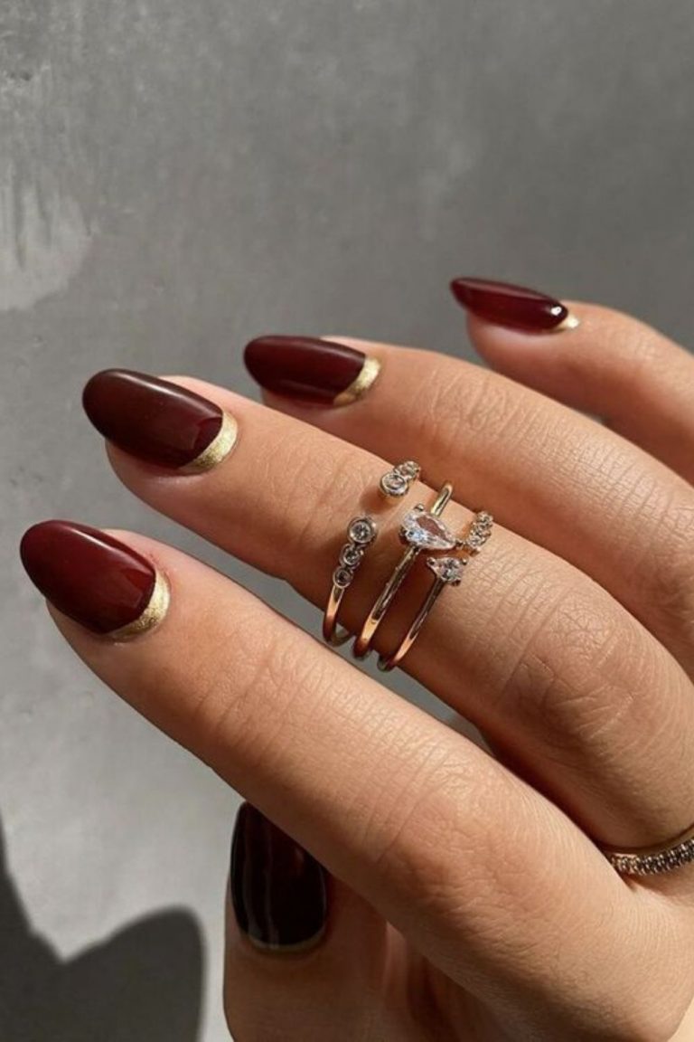 Burgundy nails design | Best winter nail colors 2021 to try - Page 2 of 5 - Mycozylive.com
