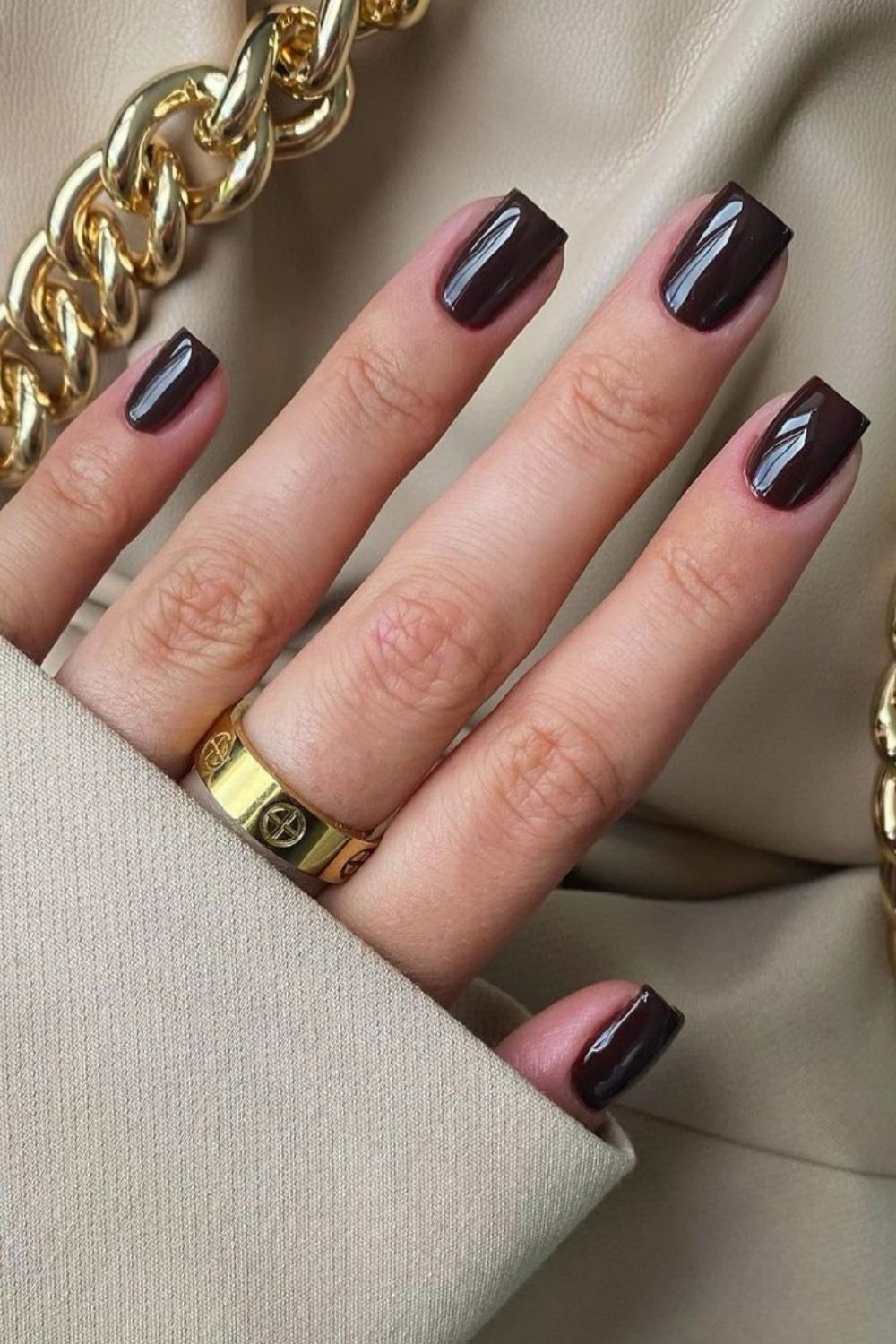 43 Best Black Acrylic Nails Designs in Short square nails for 2021 