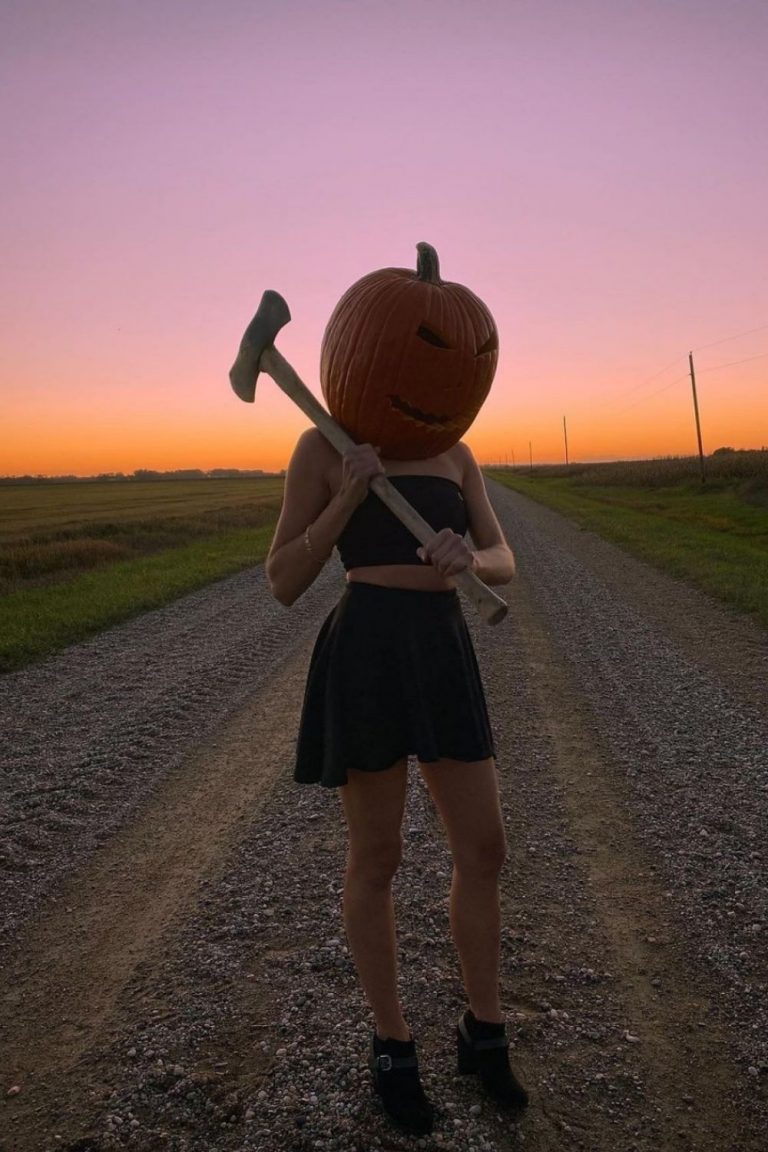 80 Creative Pumpkin Head Photoshoots Ideas for Halloween 2021