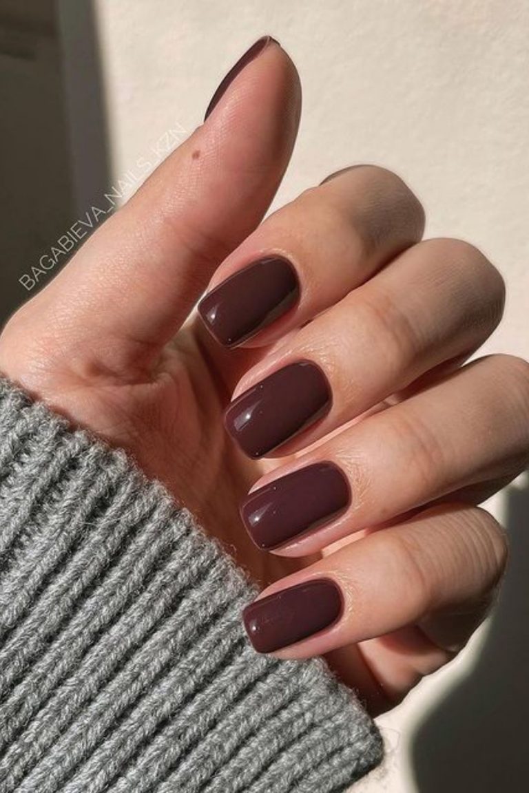 Burgundy nails design | Best winter nail colors 2021 to try - Page 3 of 5 - Mycozylive.com