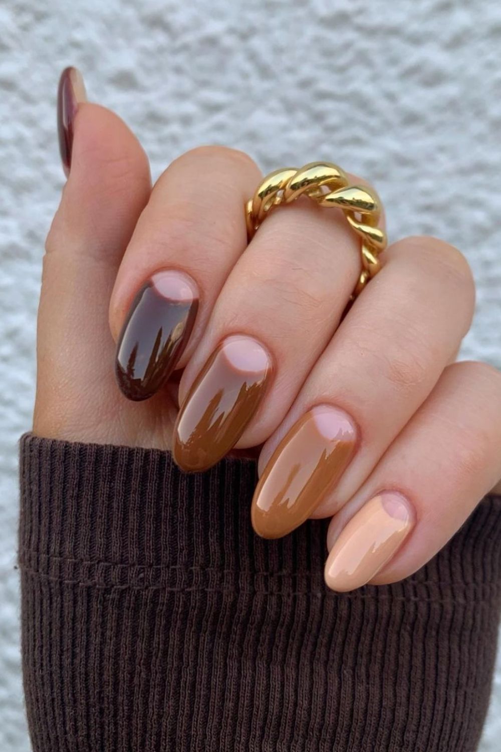 Best Brown nails design ideas for Short Fall nail colors 2021