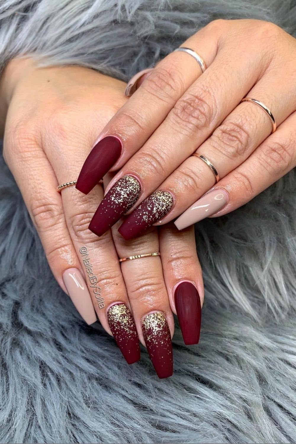 Burgundy nails design | Best winter nail colors 2021 to try