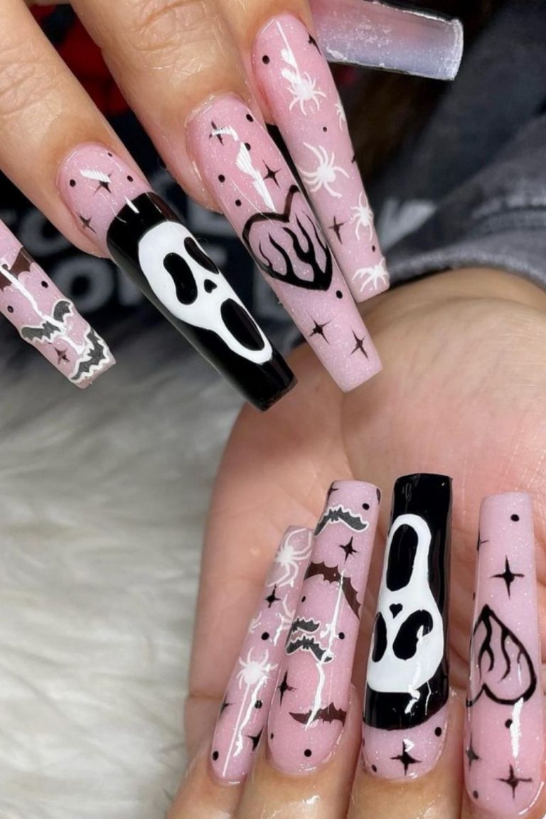 33 Spooky Scream nails design for Halloween nails 2021 - Mycozylive.com