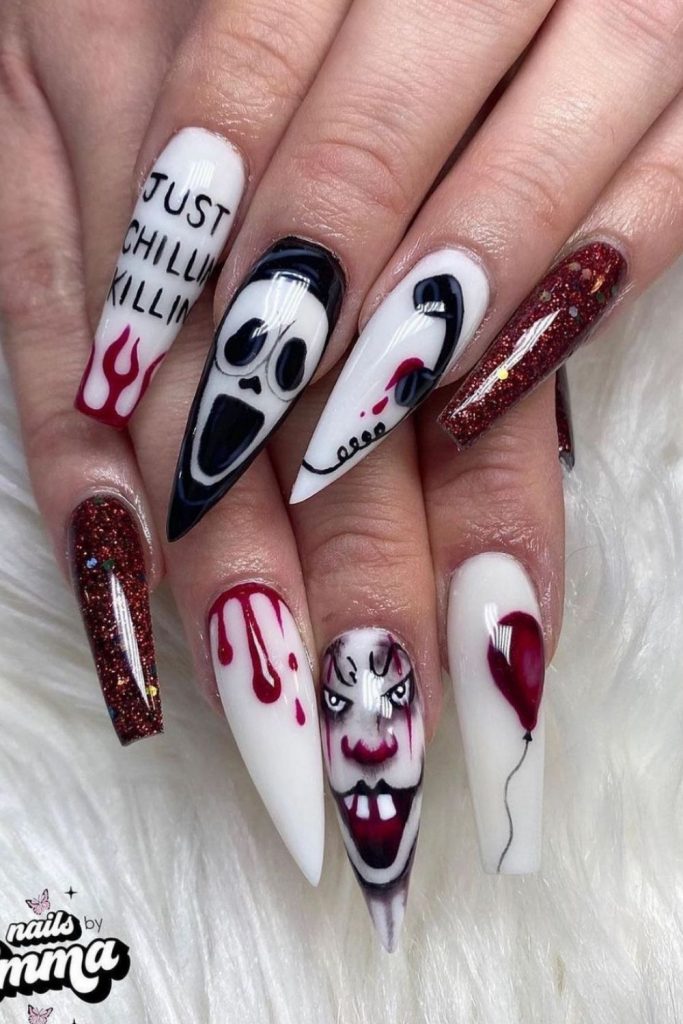 33 Spooky Scream nails design for Halloween nails 2021 - Page 4 of 4 ...
