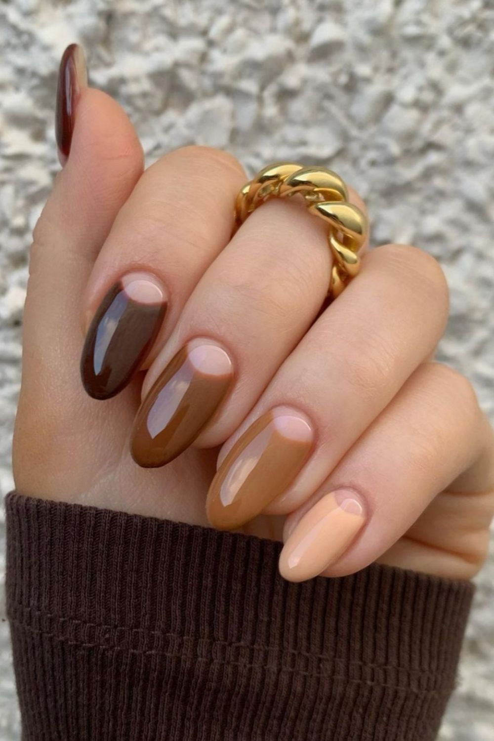 Best Brown nails design ideas for Short Fall nail colors 2021