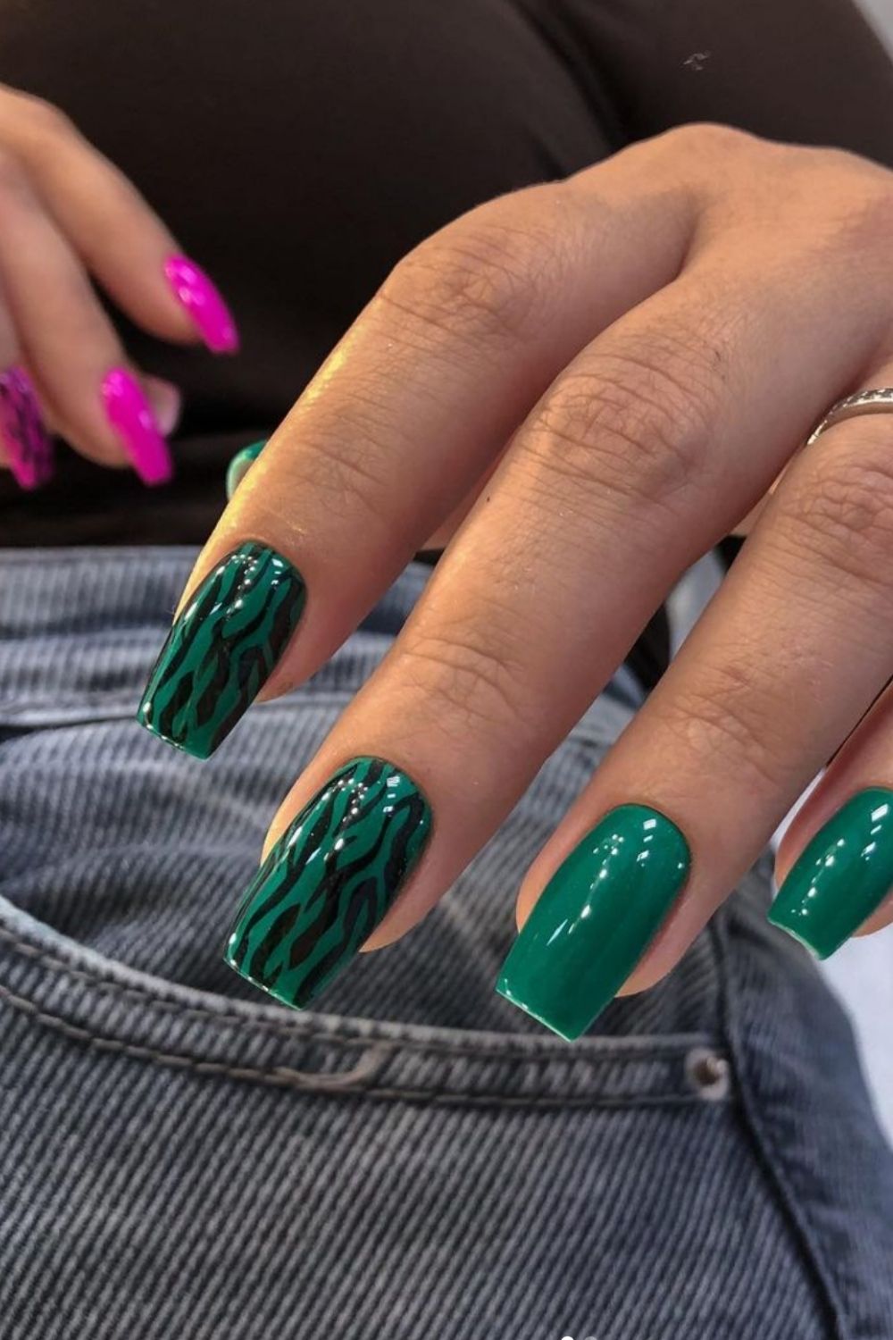 34 Unique Green Acrylic Nails Ideas 2021 Perfect To Copy Now