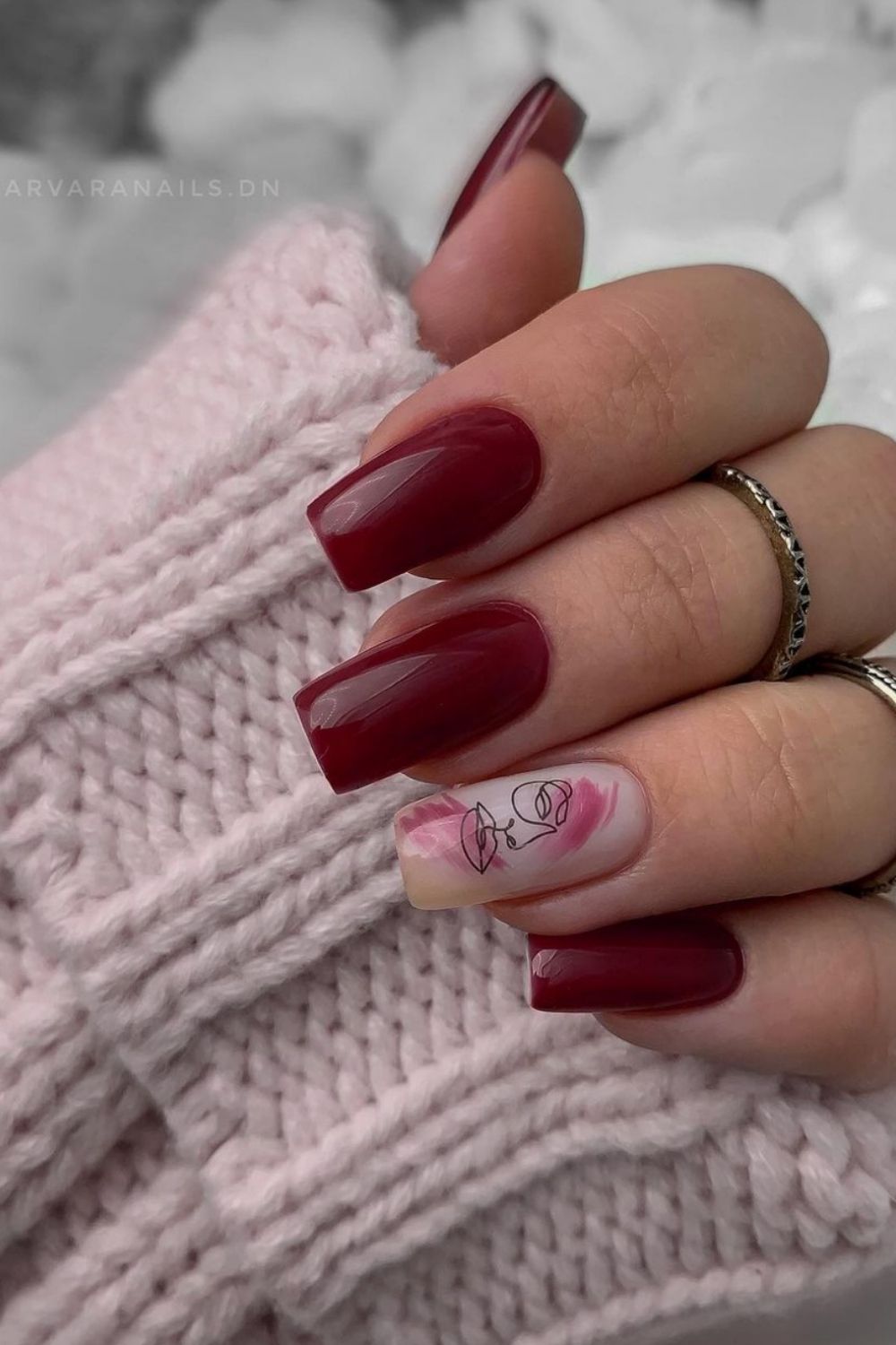 Burgundy nails design | Best winter nail colors 2021 to try