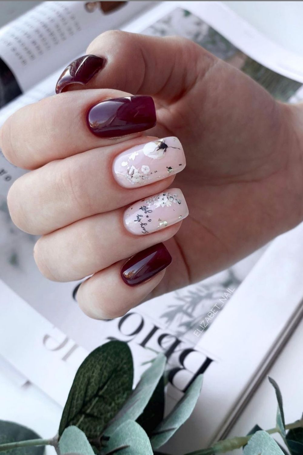 Burgundy nails design | Best winter nail colors 2021 to try