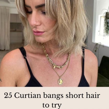 Best Curtain bangs short hair with layers for modern women