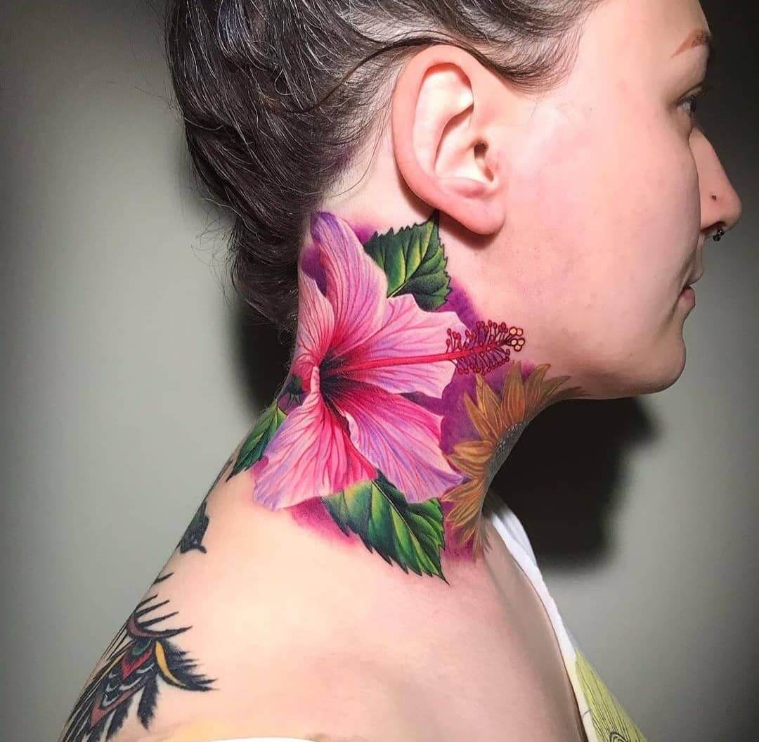 Pretty Neck Tattoos For Women To Be Cool