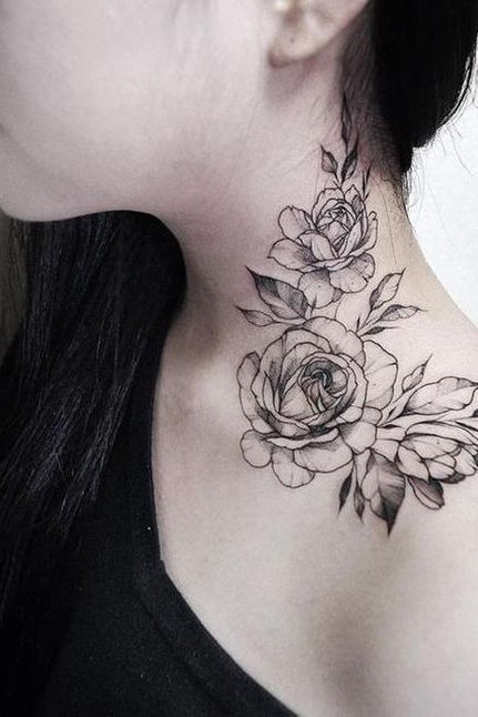 Pretty Neck Tattoos For Women To Be Cool