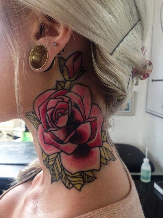 Pretty Neck Tattoos For Women To Be Cool