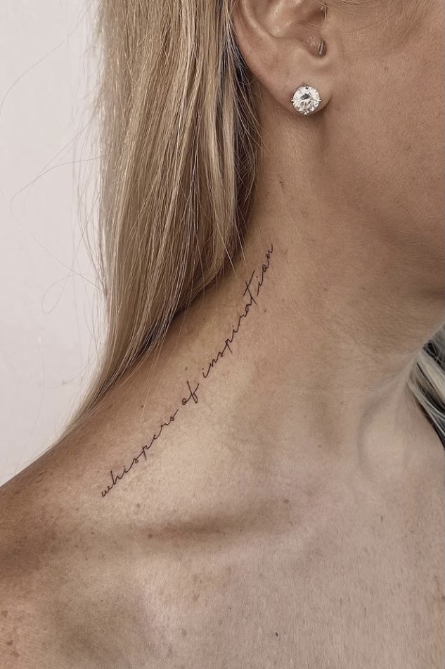 Pretty Neck Tattoos For Women To Be Cool