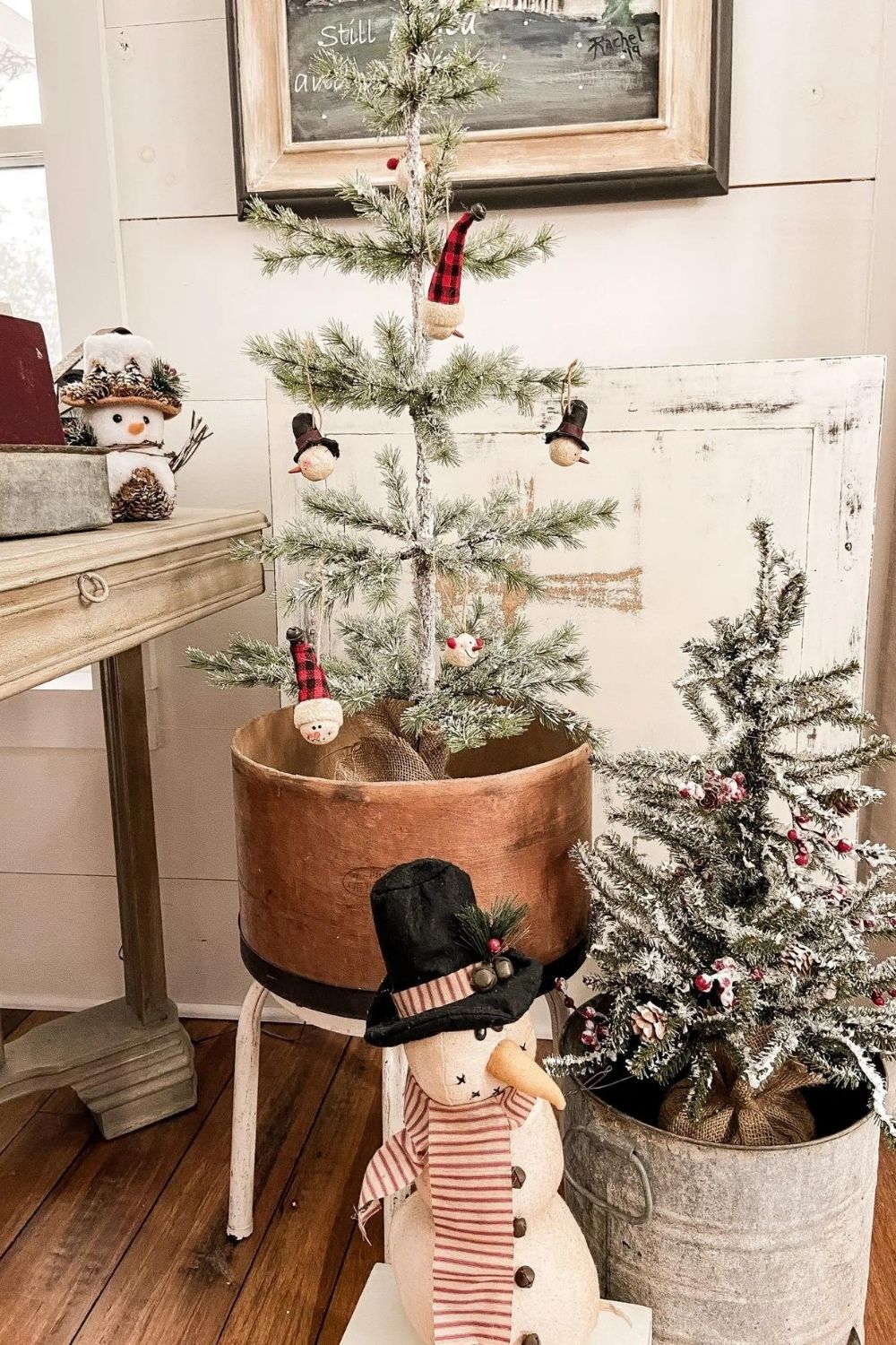 Farmhouse Christmas tree decoration  ideas for holiday